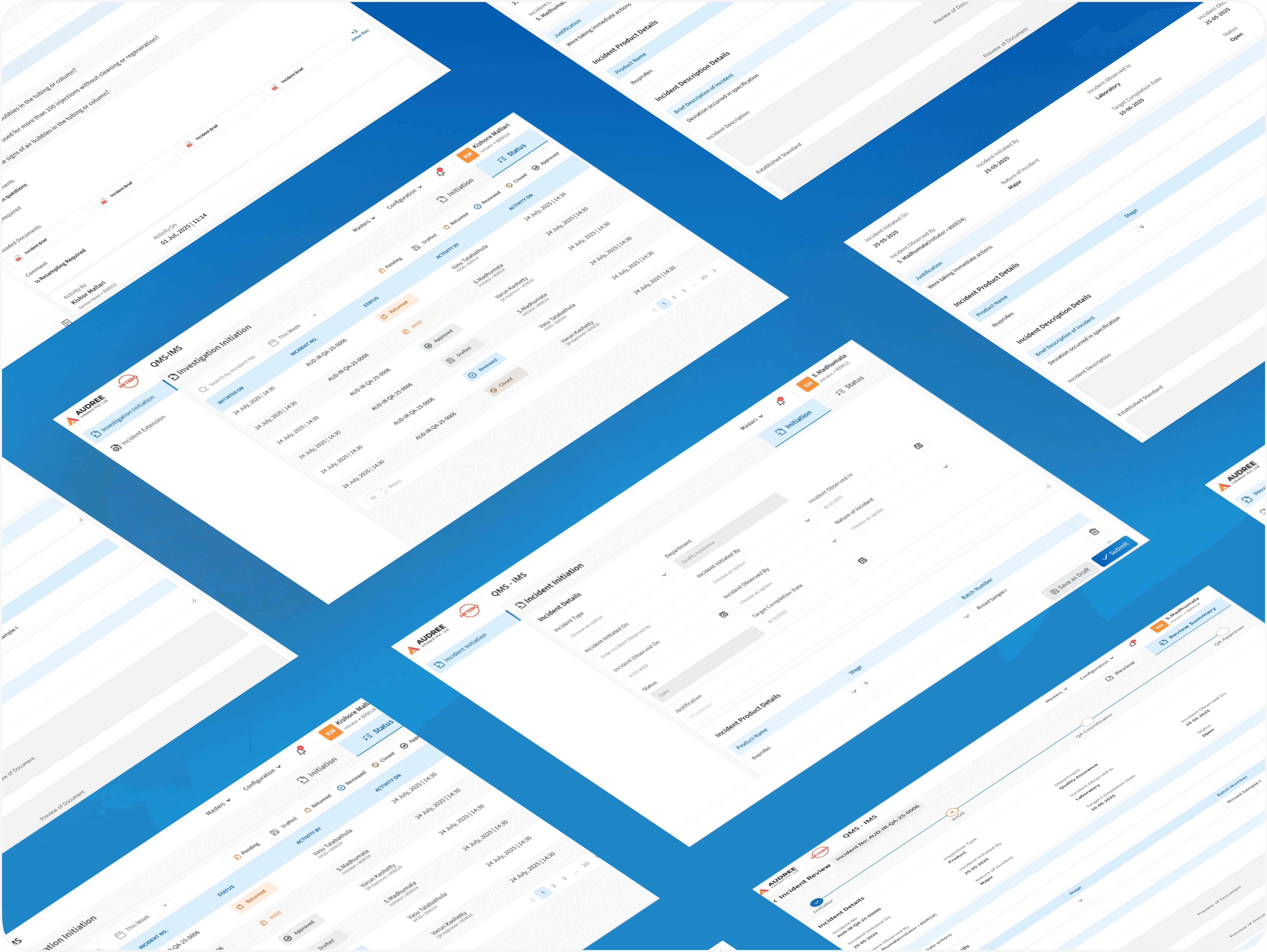 IMS Software all screens sample