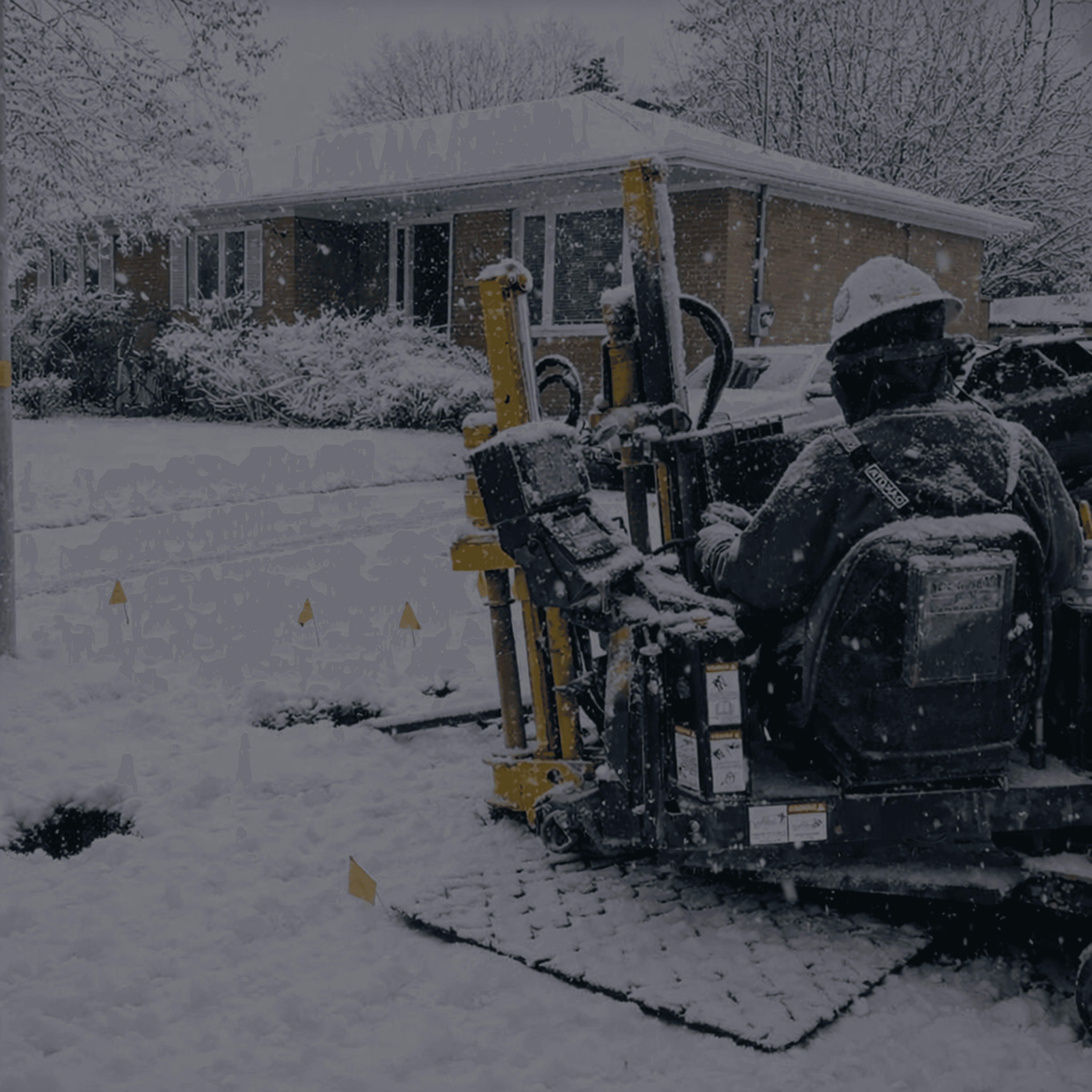machine drilling into soil 