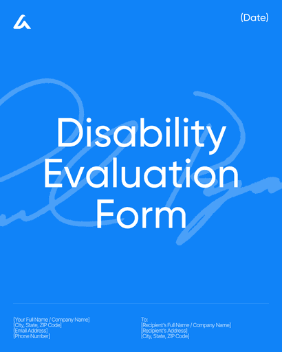 Disability Evaluation Form
