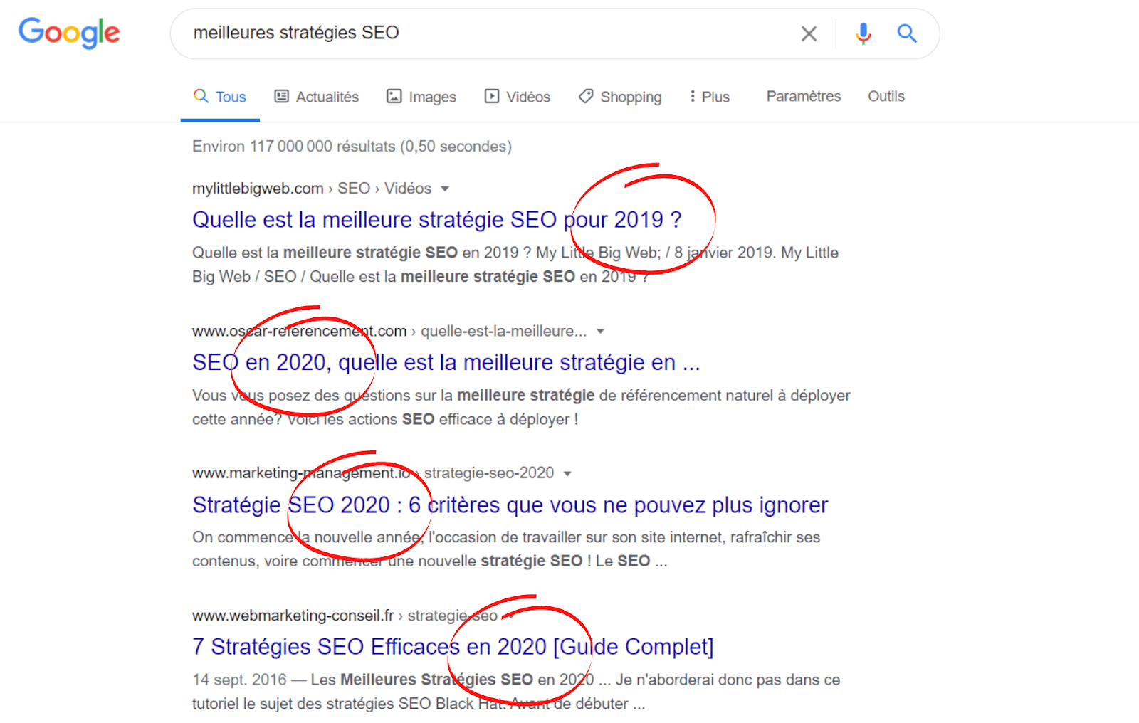 Contenu rafraîchissant Google