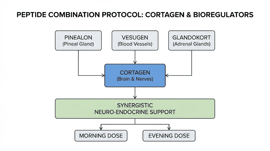 Cortagen peptide stacking and combination protocol options
