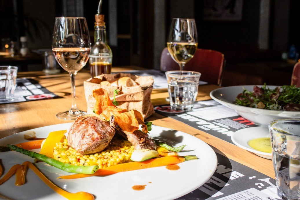 food served on the table from a restaurant