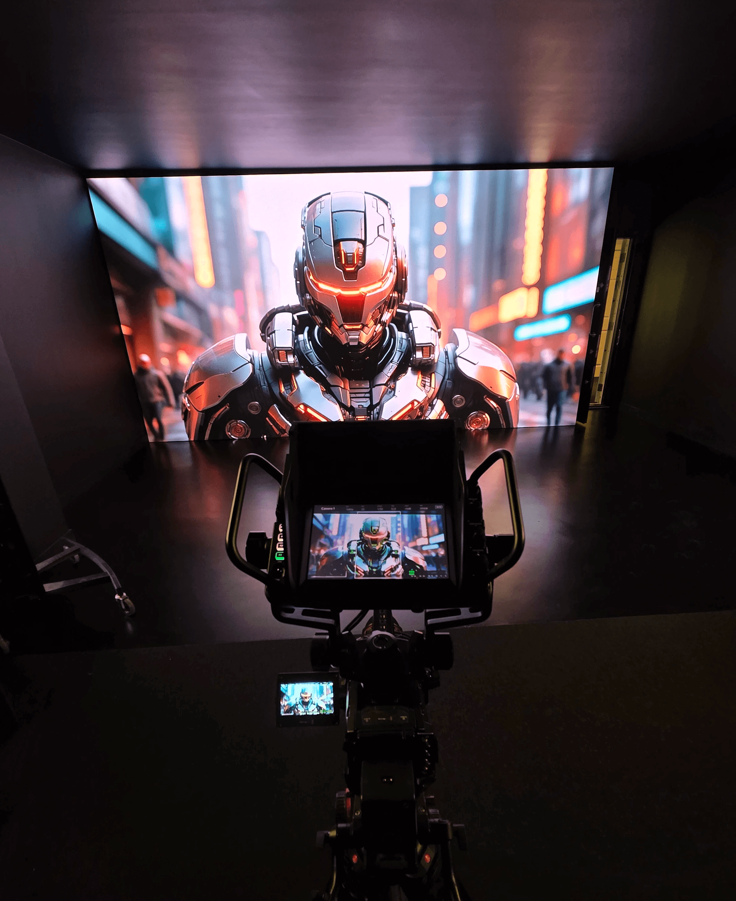 selective photo of camera with tripod and laptop computer turned on