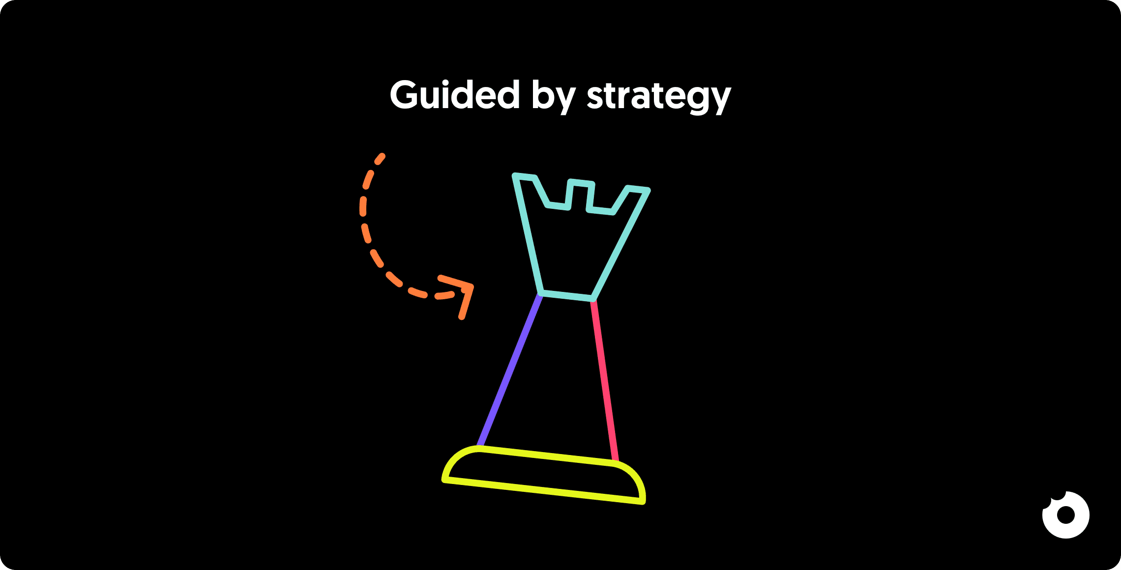 Chess piece illustrating strategy and direction
