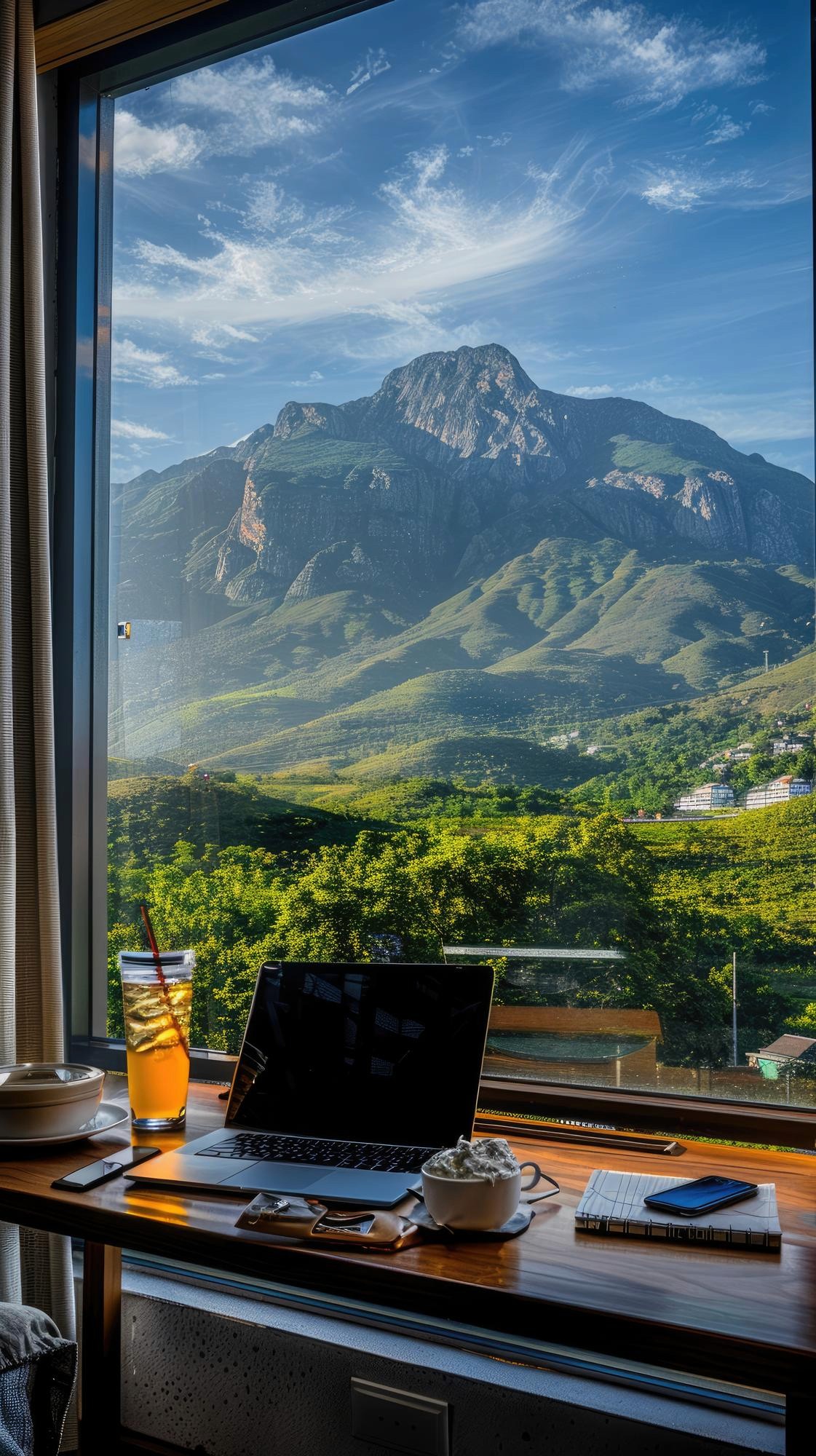 Man working on turbine