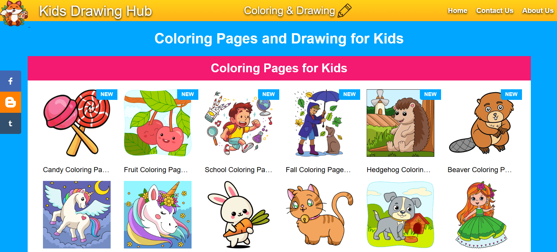 kids drawing hub - Coloring Websites for Kids