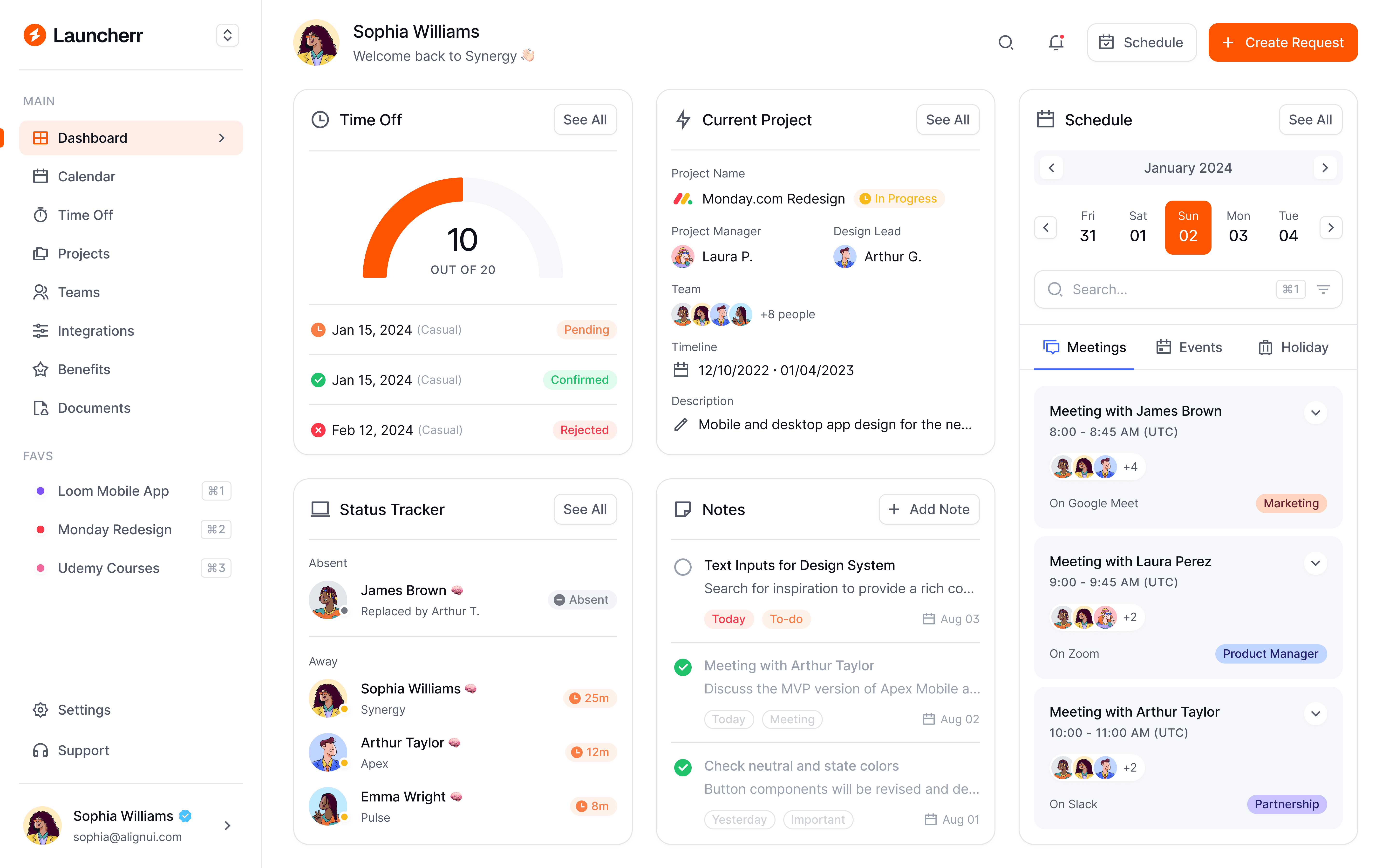 Dashboard mockup