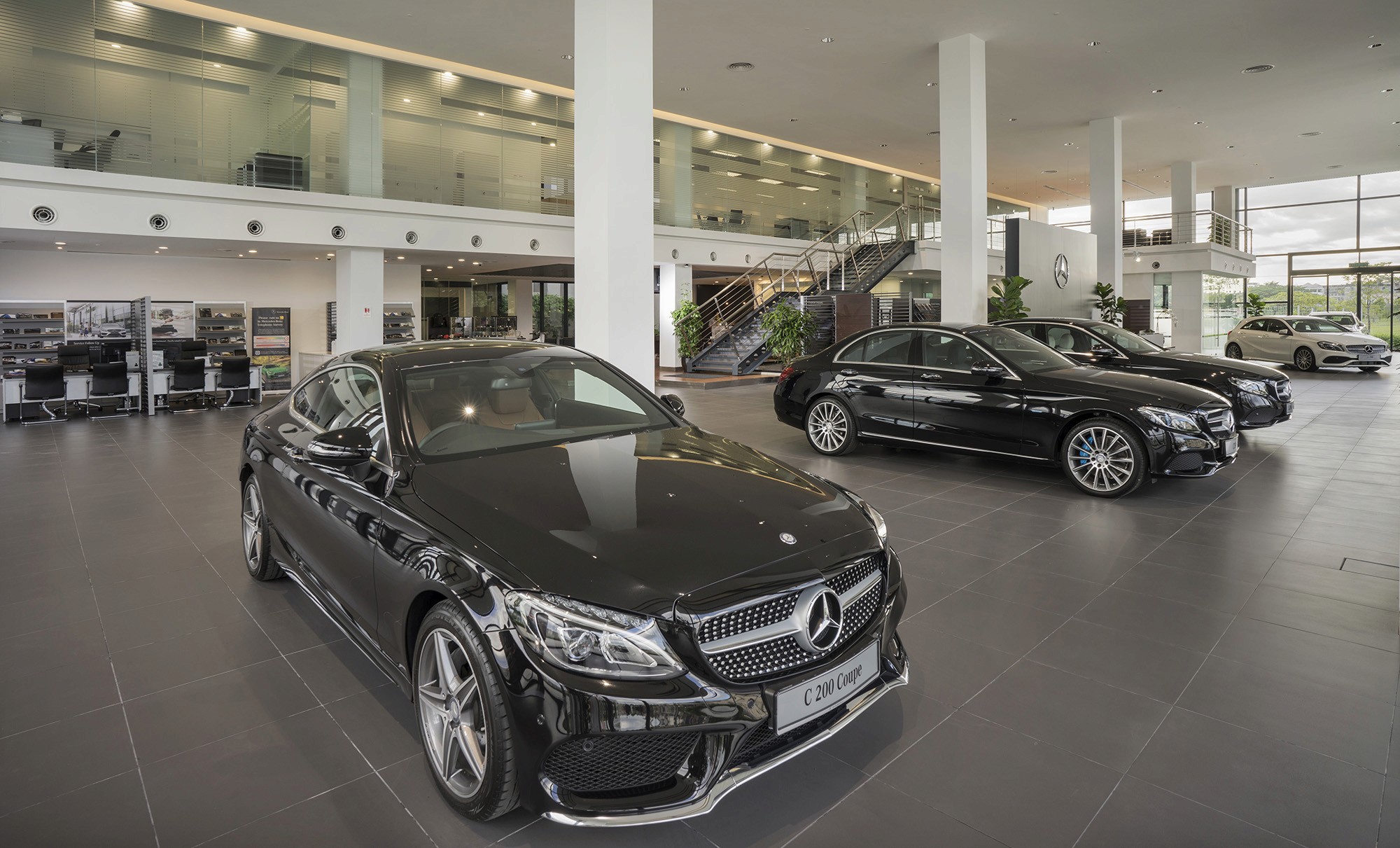 Interior view of Mercedes-Benz 3S Kuching project by Asima Architects