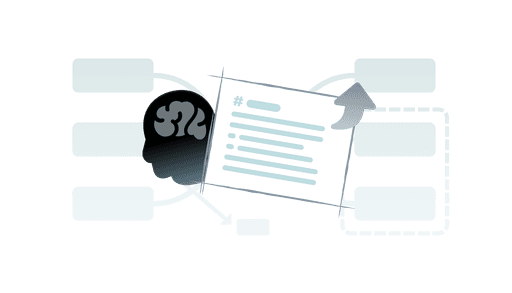 Illustration of handwritten notes transforming into a structured mind map, highlighting clearer understanding when converting TextBundle files to mind maps.
