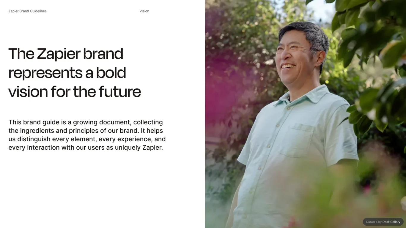Zapier vision statement aligning brand design with business direction