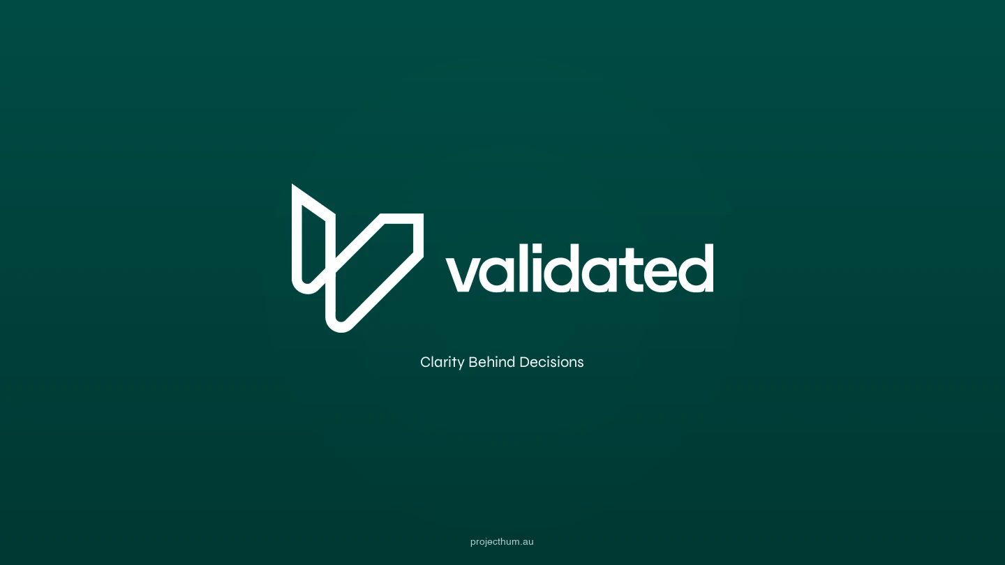 Validated brand identity with the line Clarity Behind Decisions