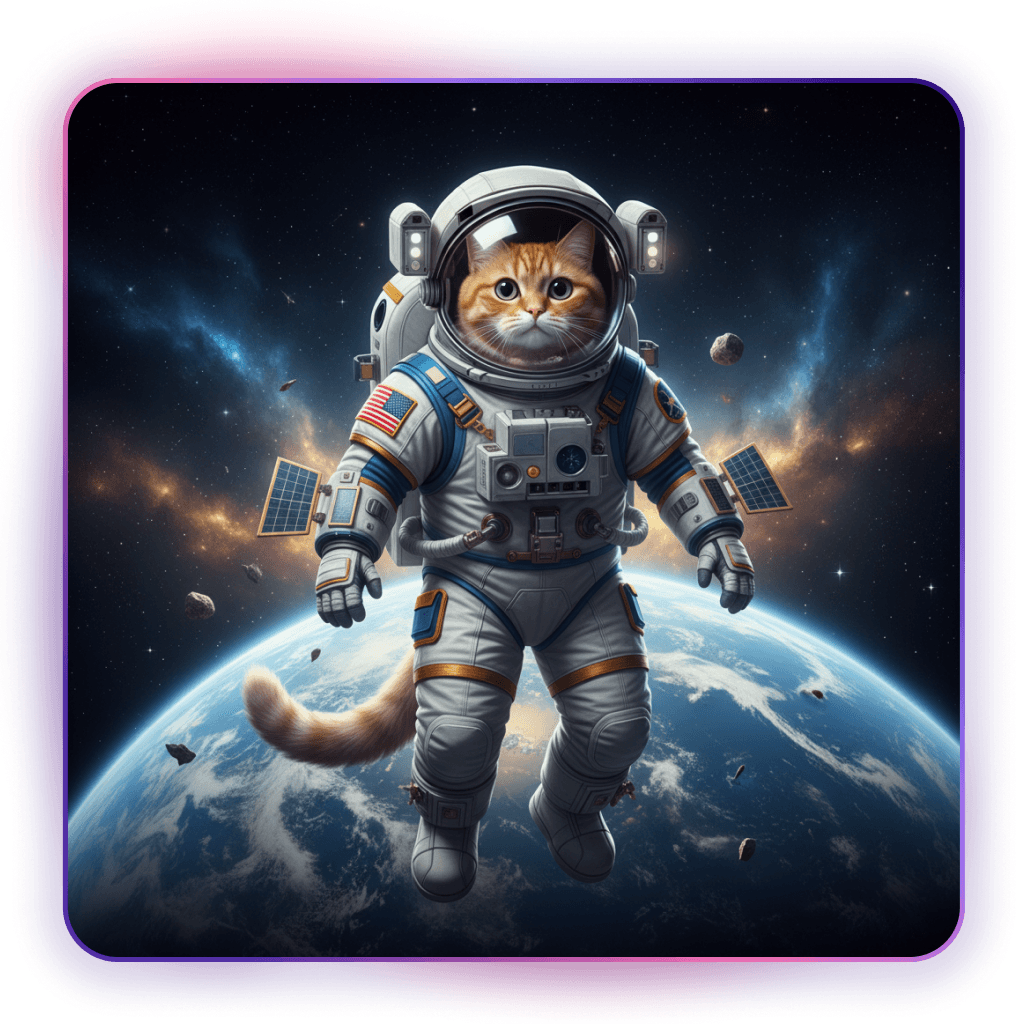 A young person with curly hair smiles at the camera while sitting in front of a laptop against a dark background.