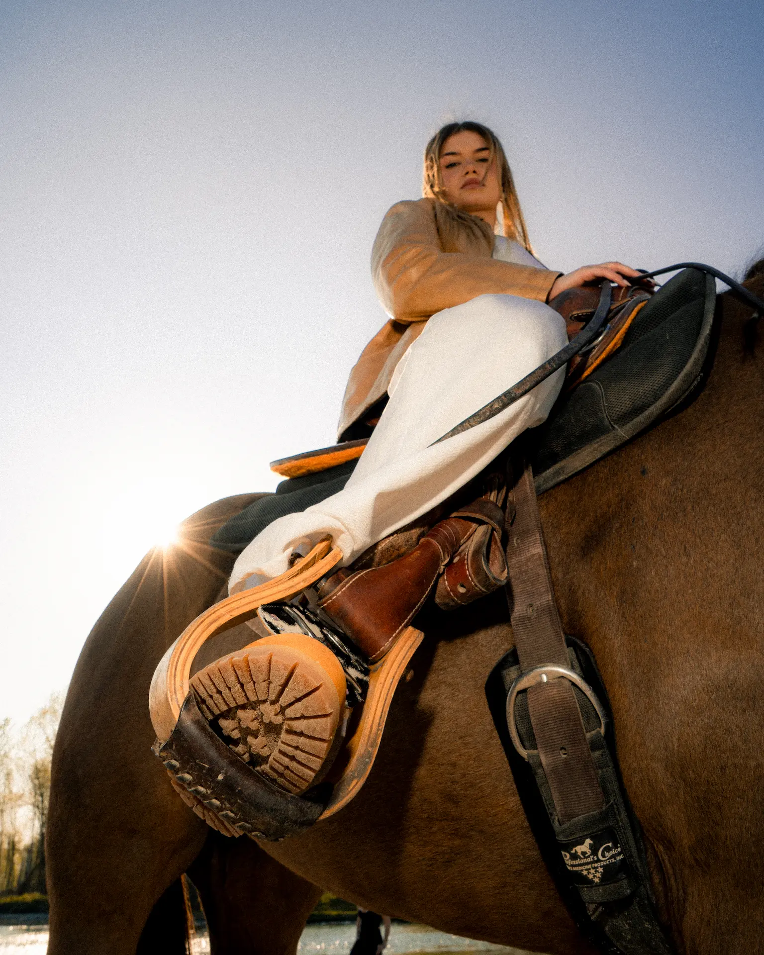 Serene woman in nature