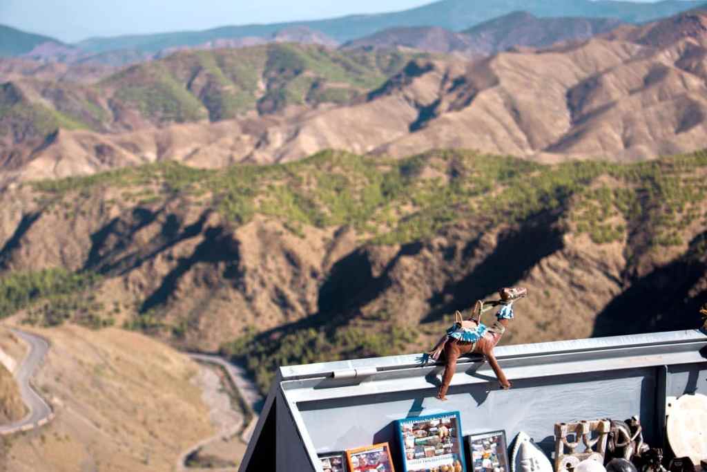 view from the top of the tizi n'tichka pass