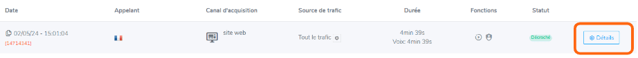 Emplacement des enregistrements