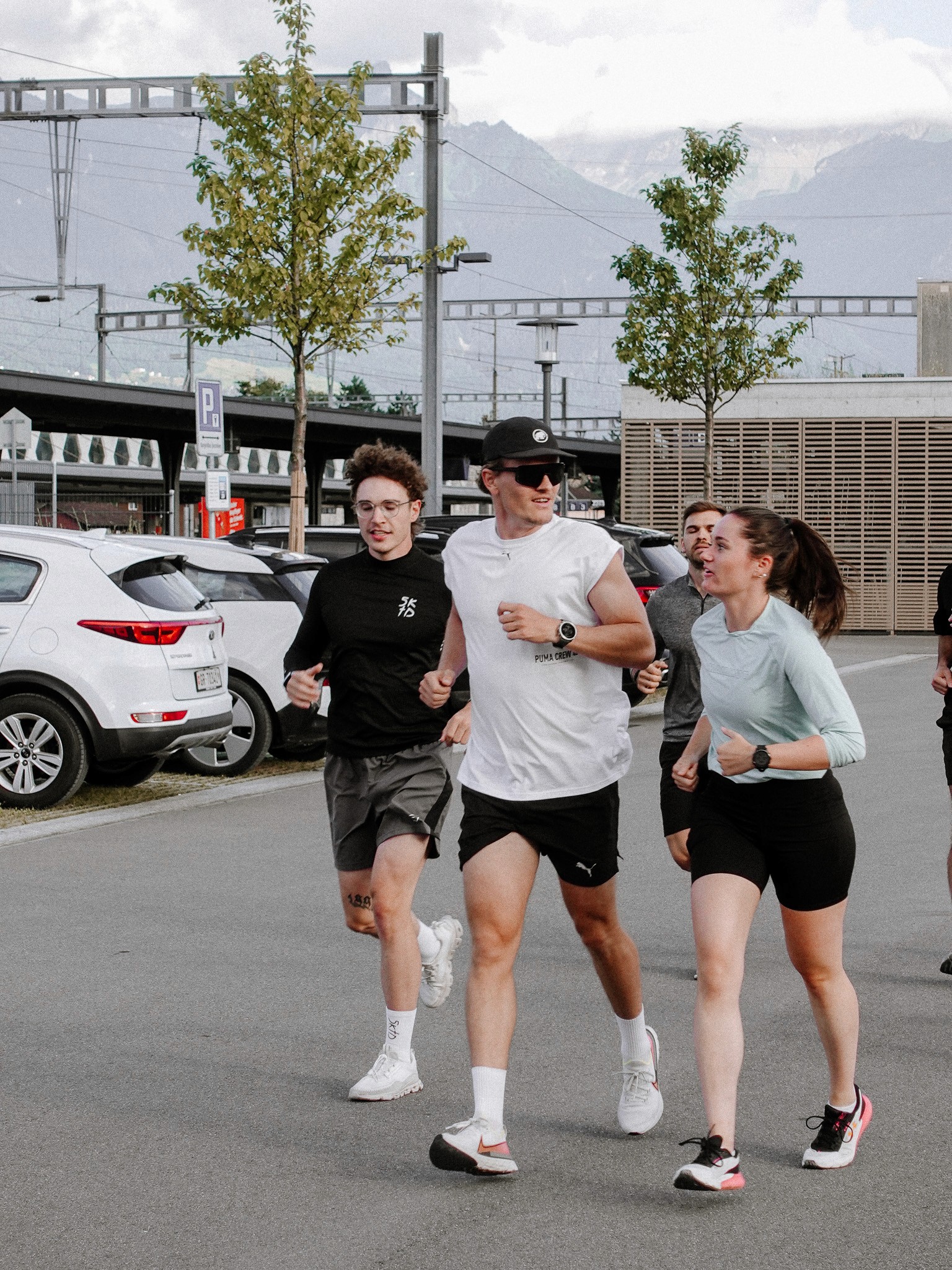 Abendlauf des Run 9470 Club durch das neue Rhein City Quartier Buchs SG