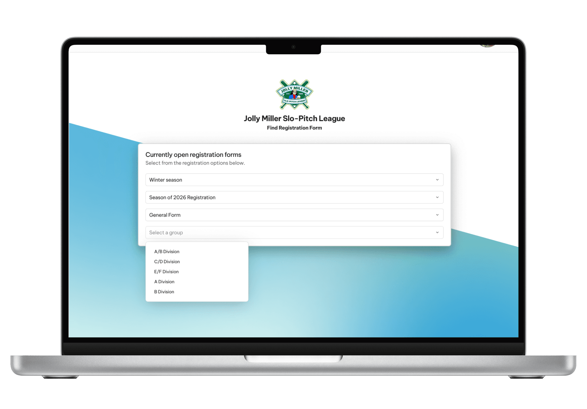 TeamLinkt's Slo-Pitch Website Registration Forms Linked 