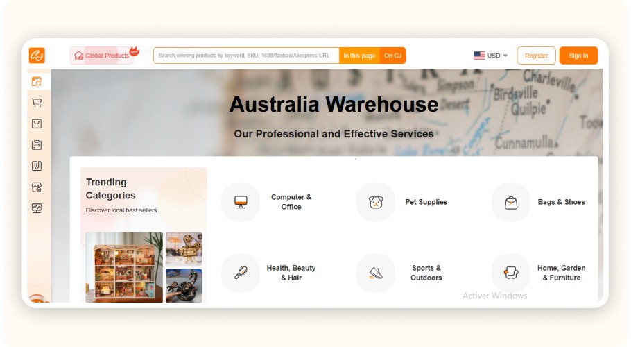 CJDropshipping homepage