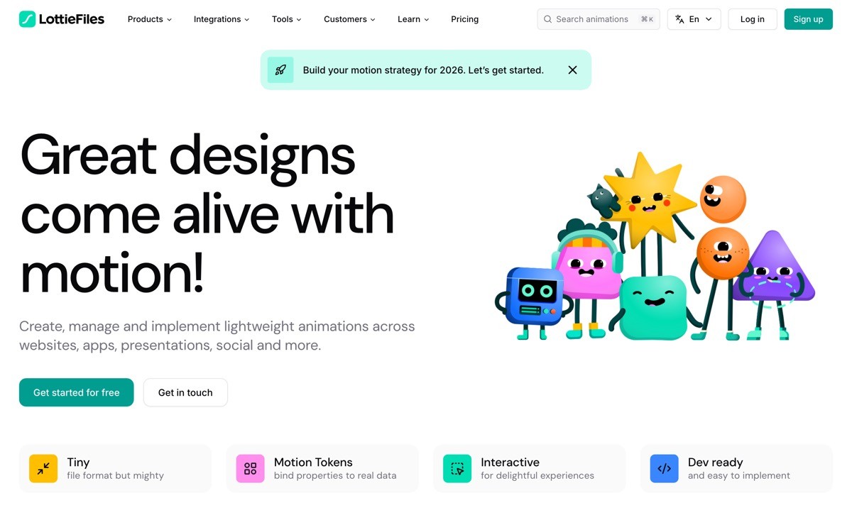 Best Animation Library SaaS with Lottie