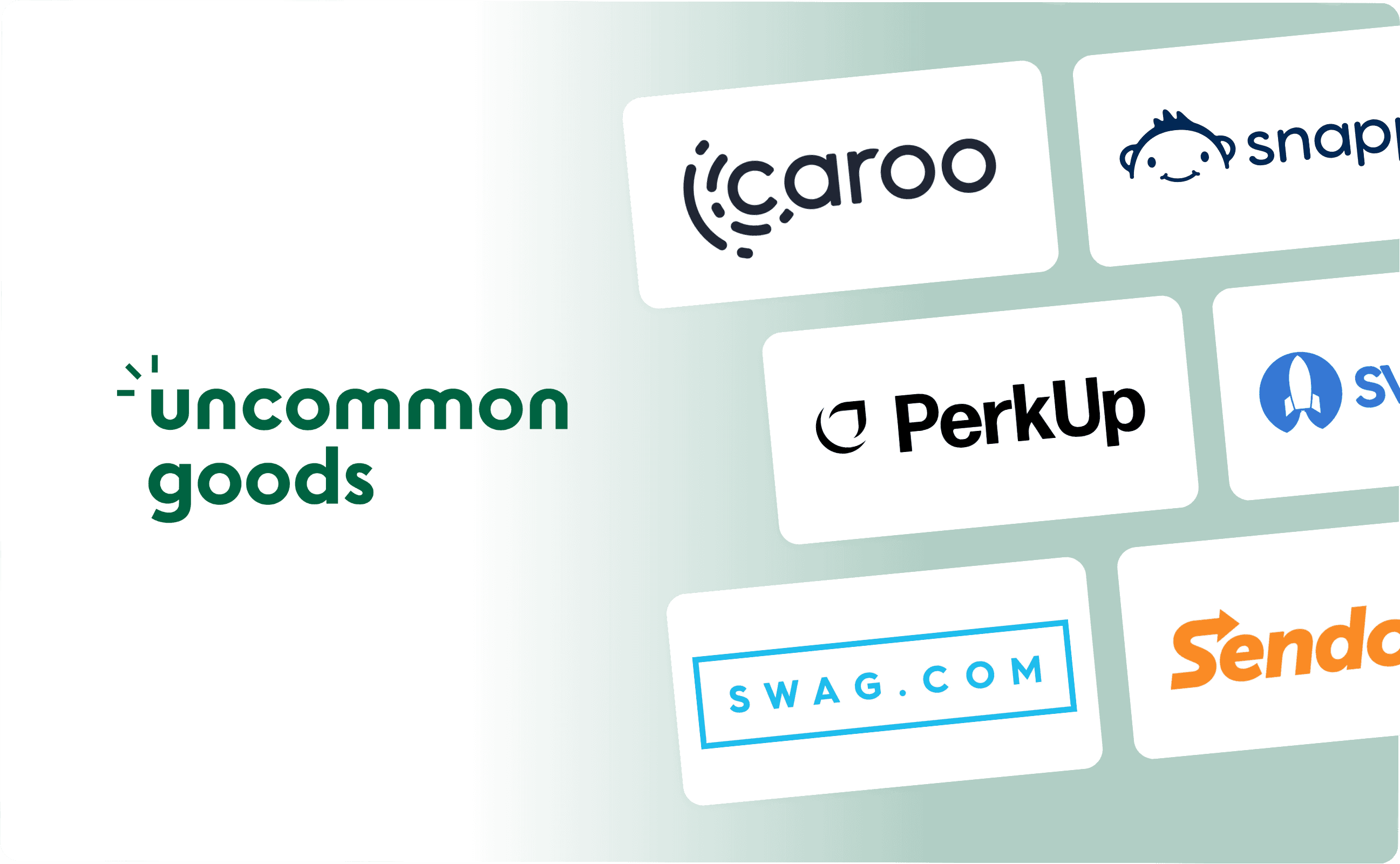 Uncommon Goods alternatives: Caroo, Snappy, PerkUp, SwagUp, Swag.com, and Sendoso.