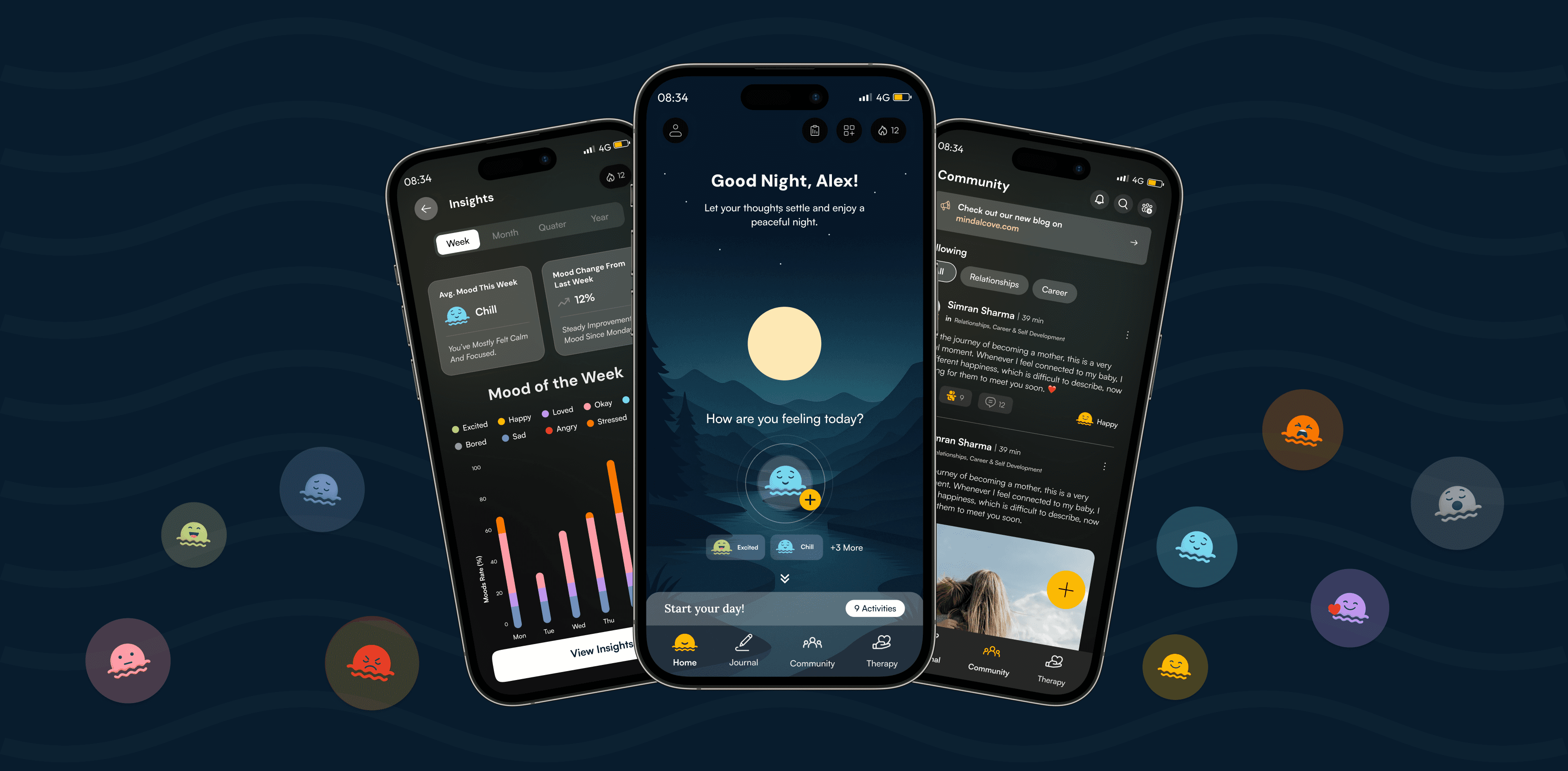 UI Mobile design for Mental Health App