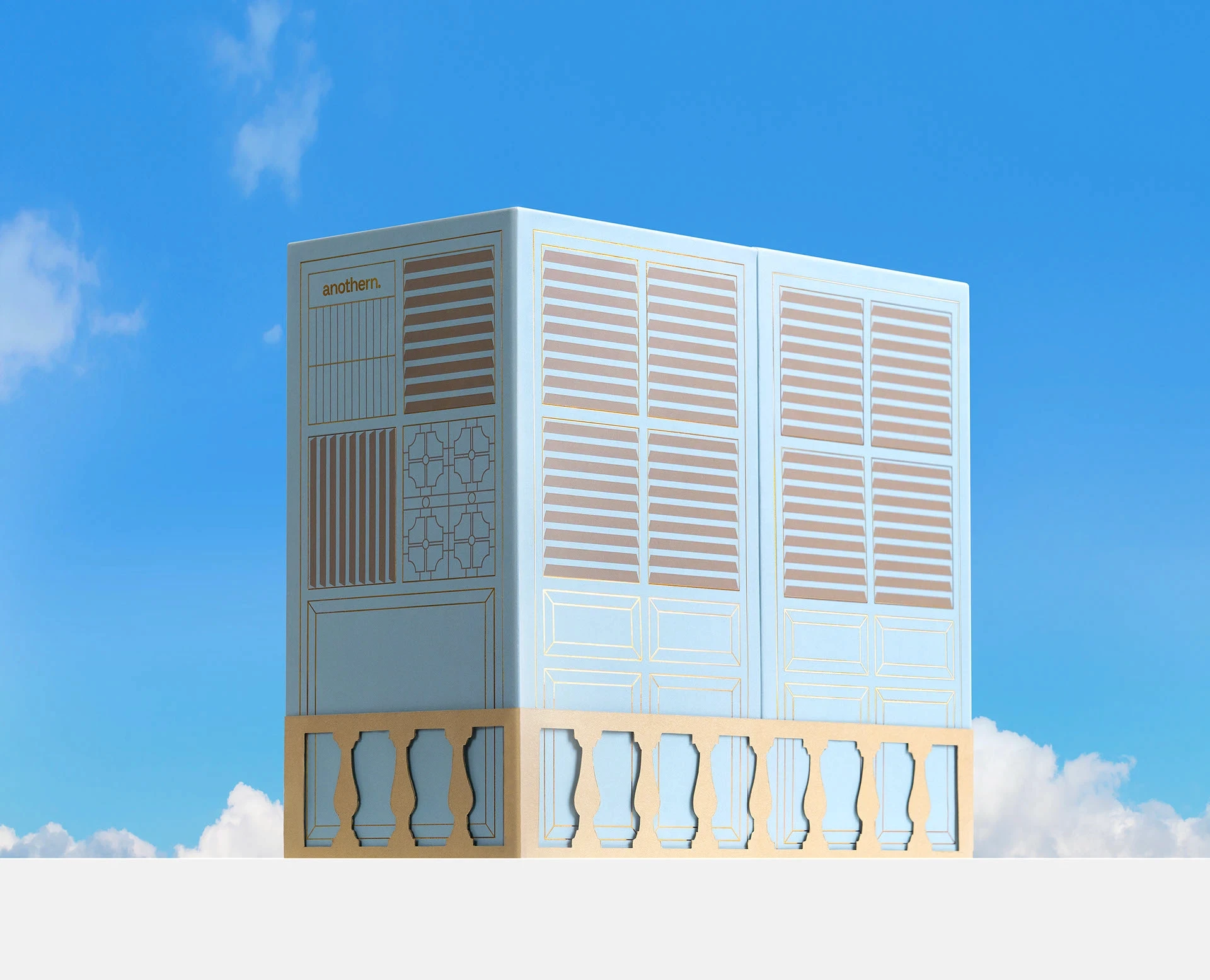 Minimalist coffee can design in hand – black and white packaging with bold typography