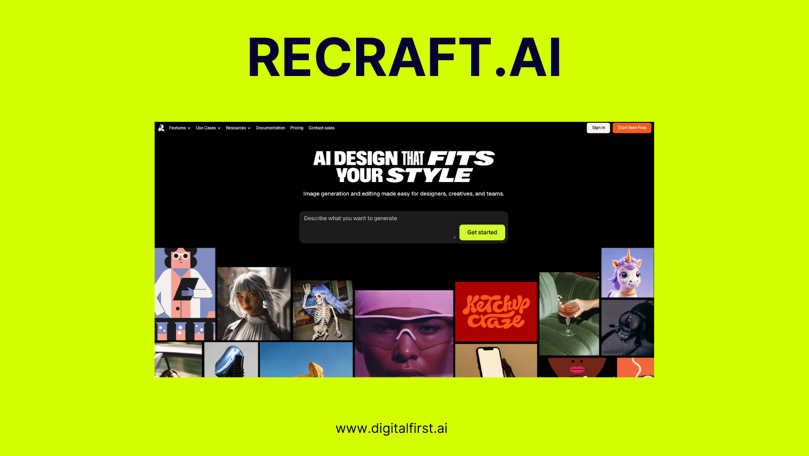 Recraft, an AI advertising creative tool