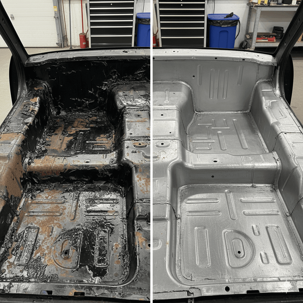 adhesive removal from frame