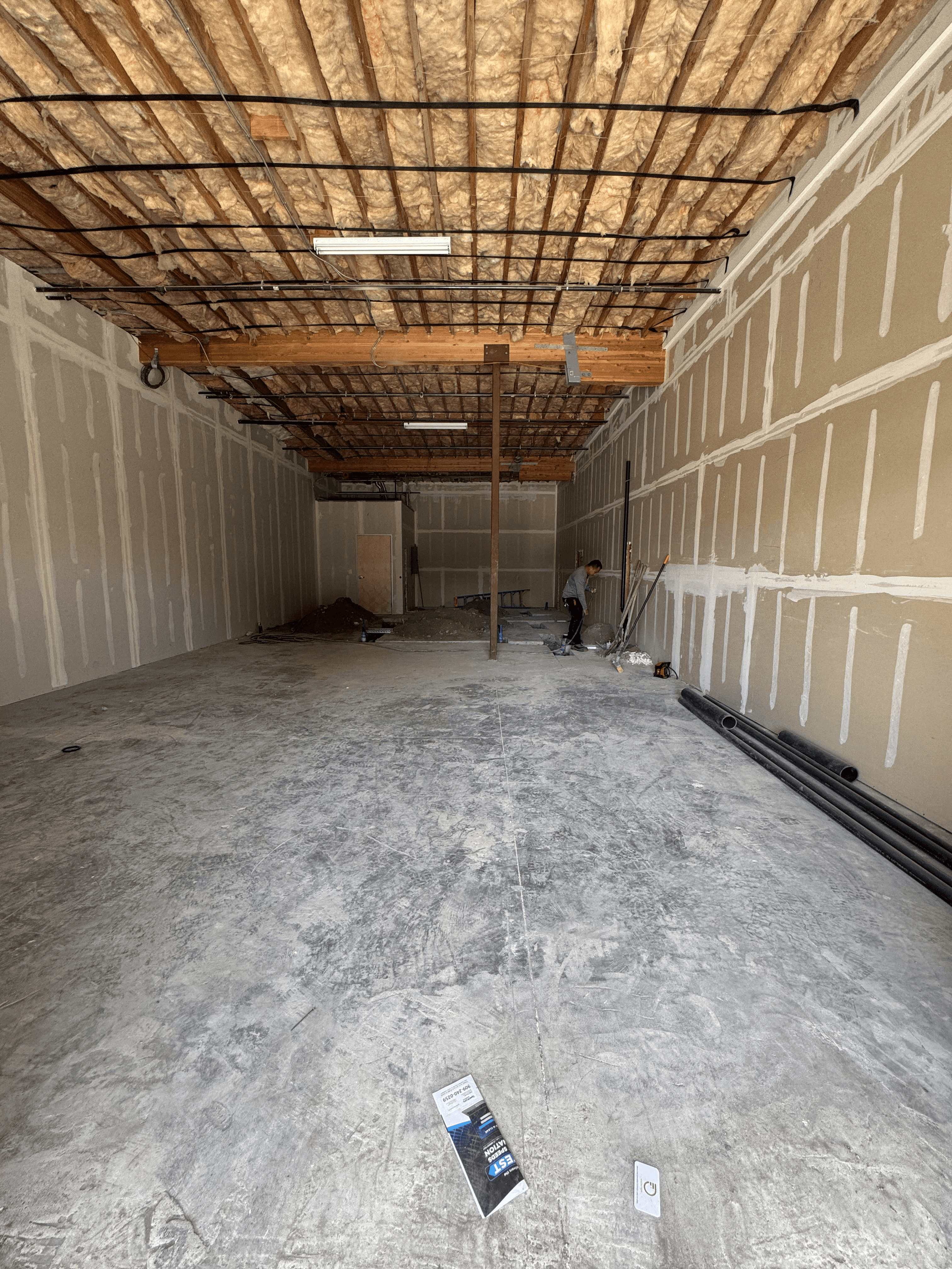 Construction progress photo of Karak Boba build-out by THP Construction