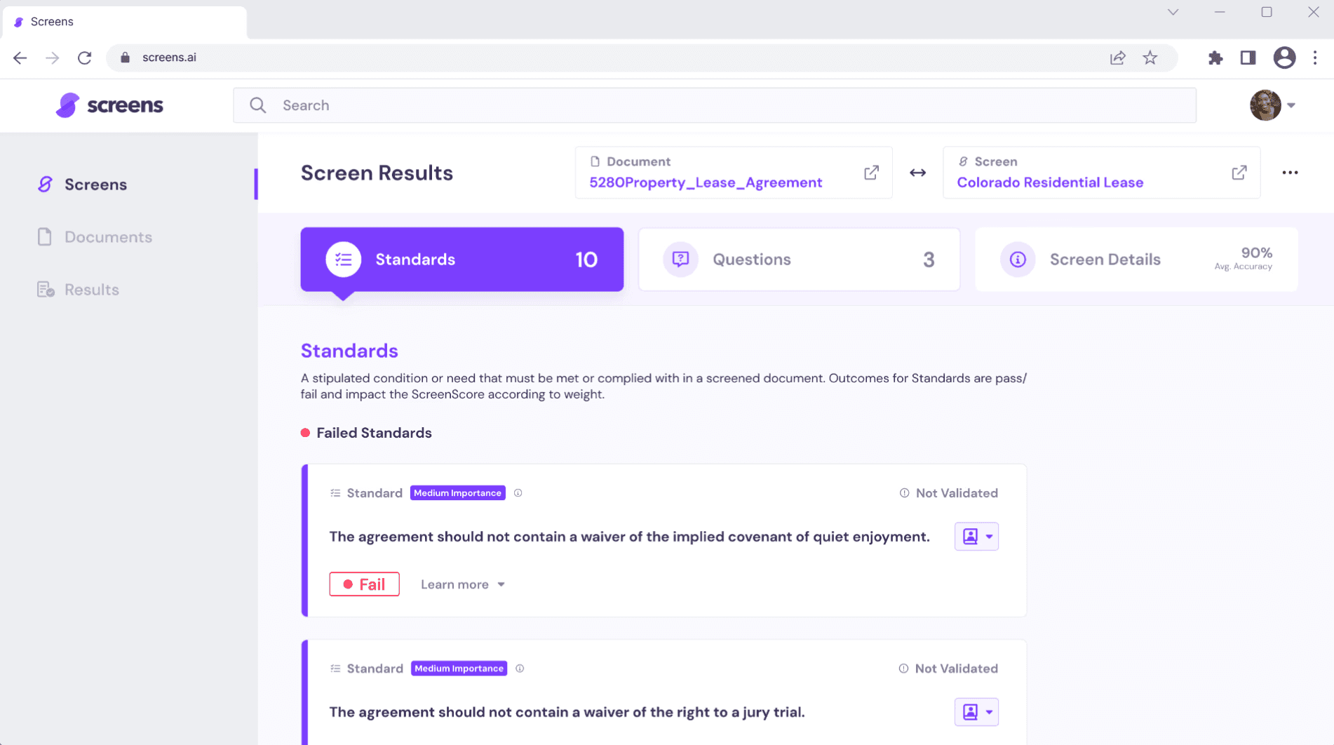 TermScout product screenshot