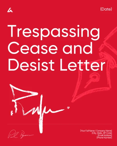 Trespassing Cease and Desist Letter