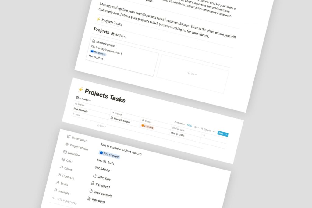 Free Notion Templates Manage Freelance Business