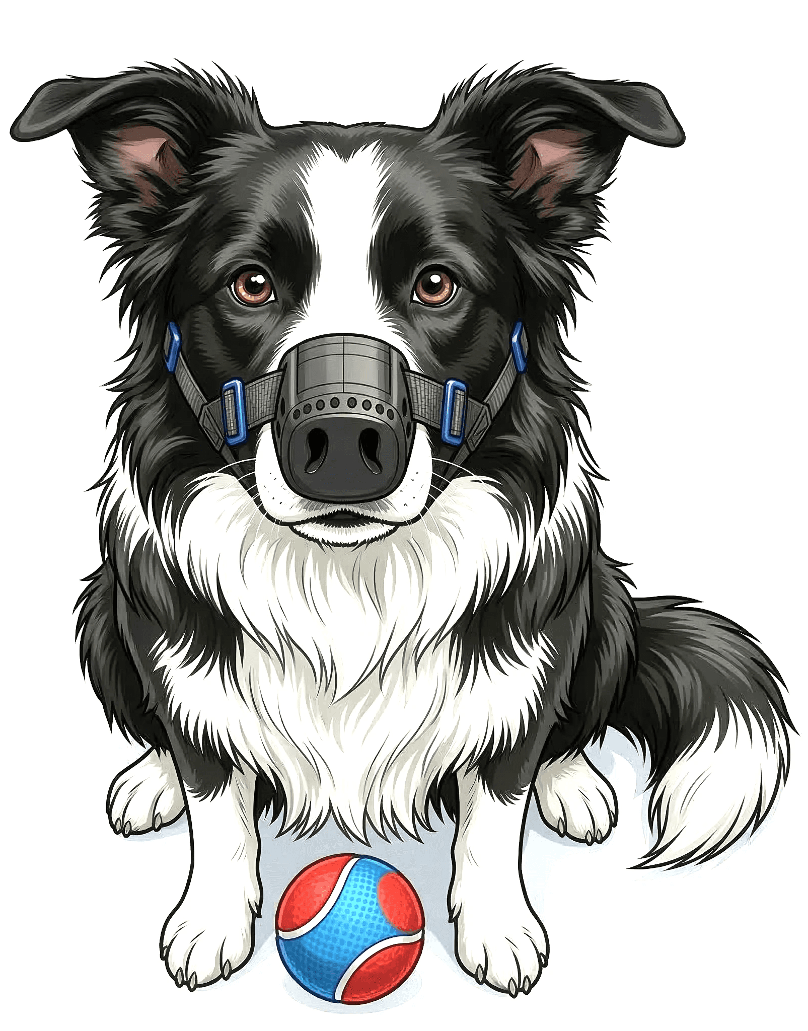 Collie with Collie nose sunbathing