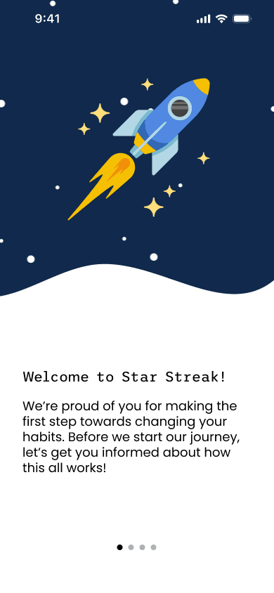 Mid-Fidelity Onboarding Screen