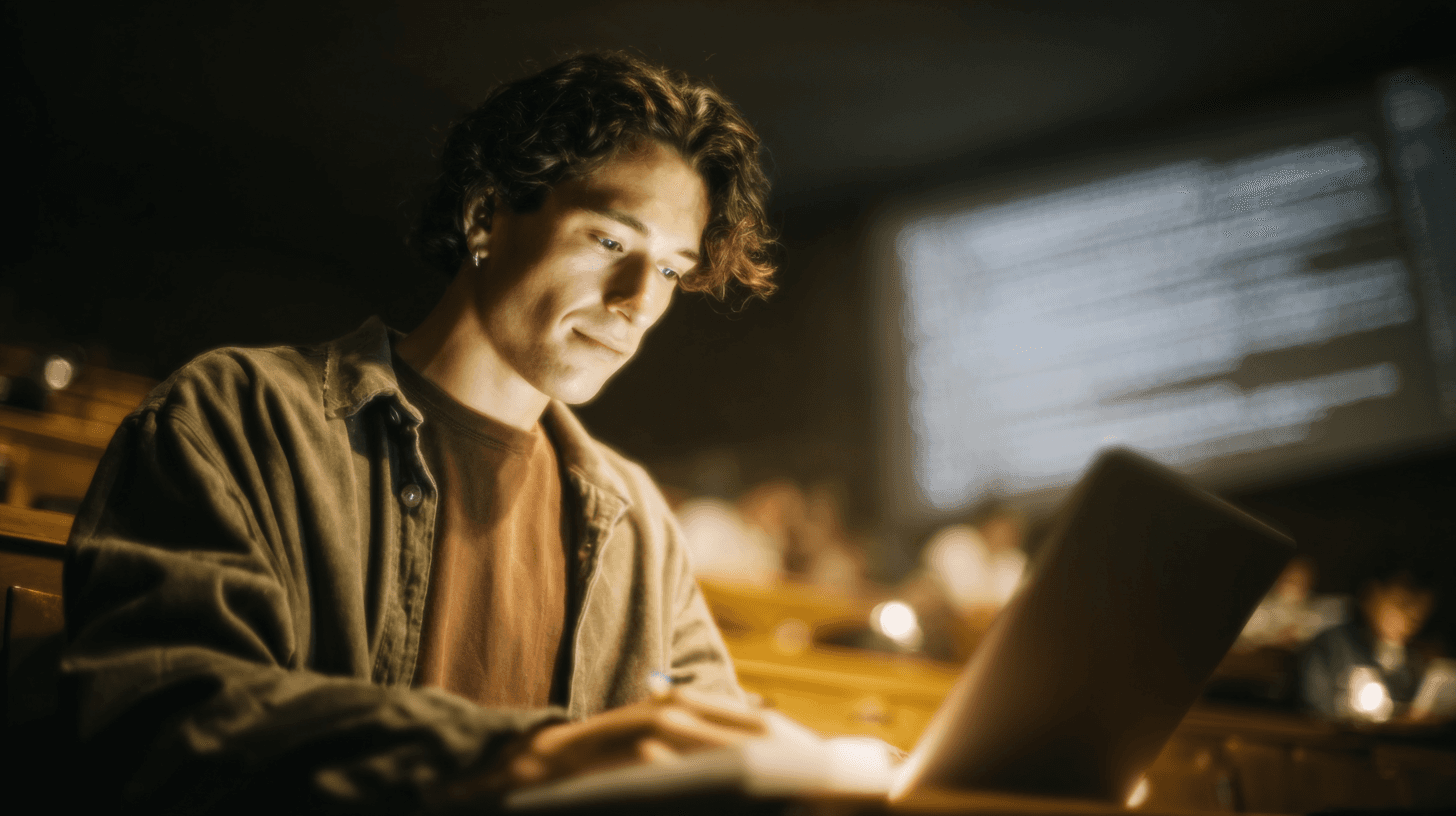 Students and lecture note-takers