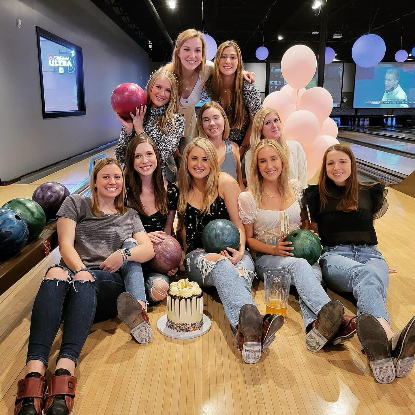 Girls taking group photo