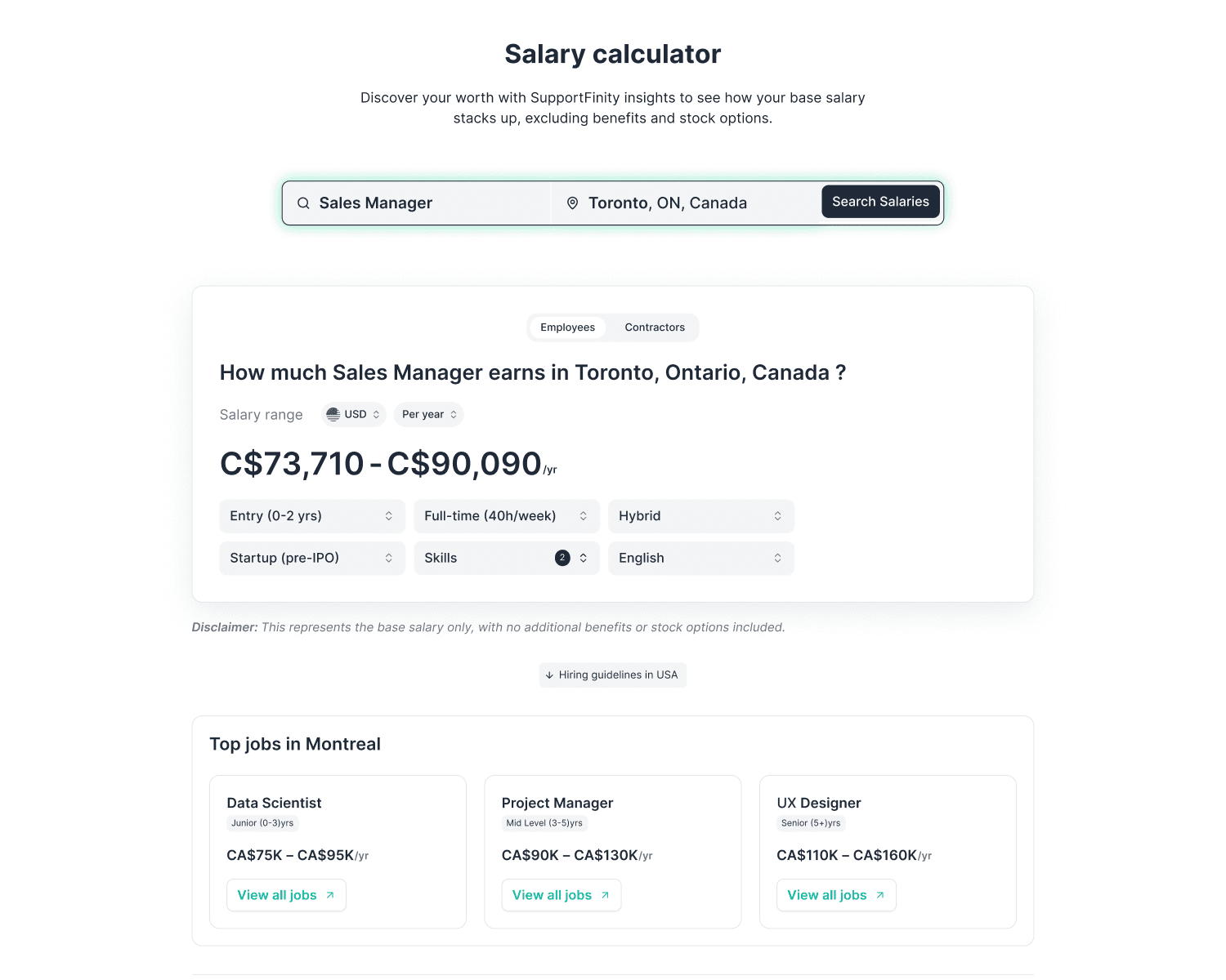 Salary calculator