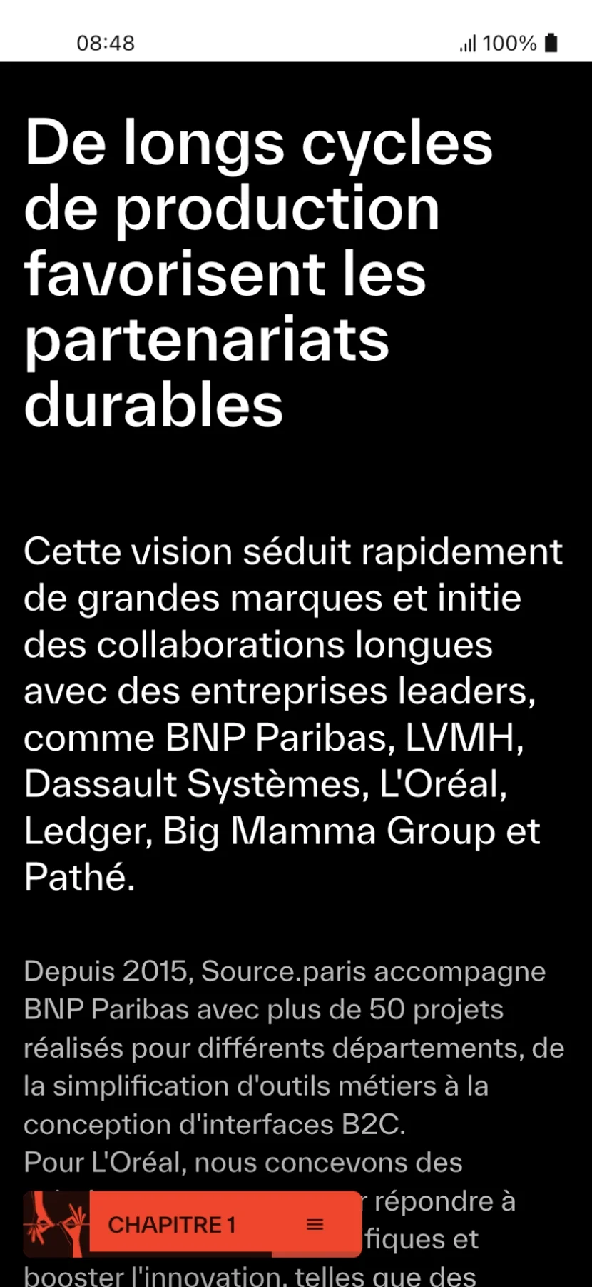 Source.Paris | screenshot : écran mobile