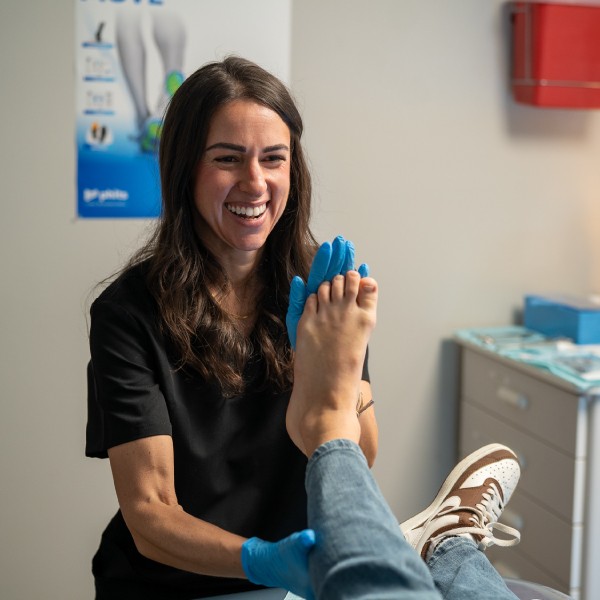 Doctor checking the diabetic patient
