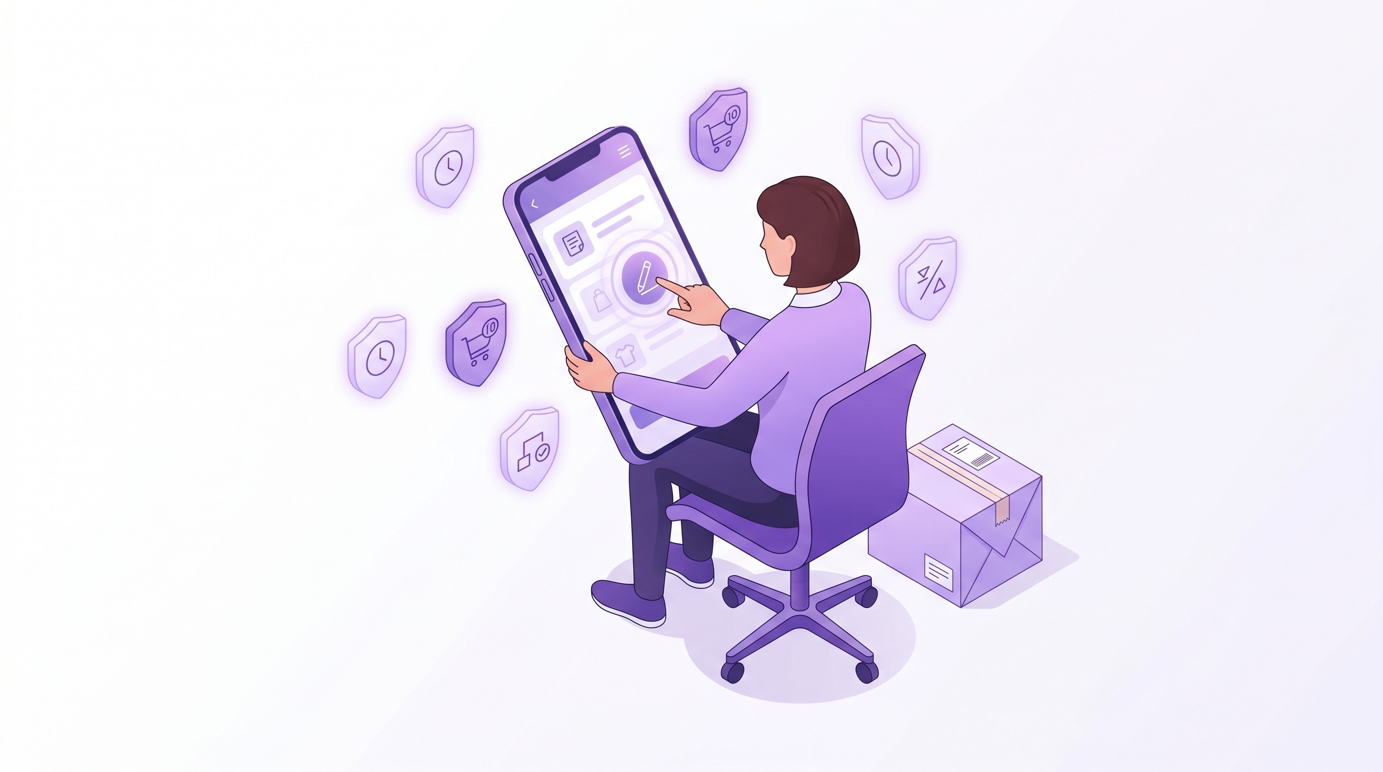 Customer self-editing a Shopify order on a phone with merchant guardrails