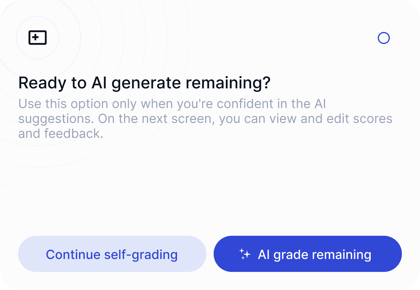 A prompt asking if the user is ready to generate something, with options for engagement below.