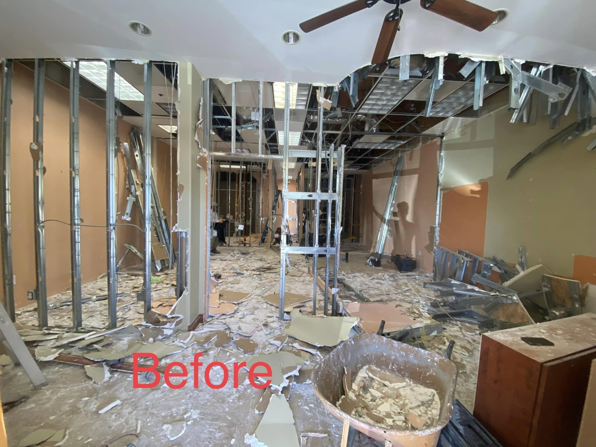 Construction progress photo of Karak Boba build-out by THP Construction