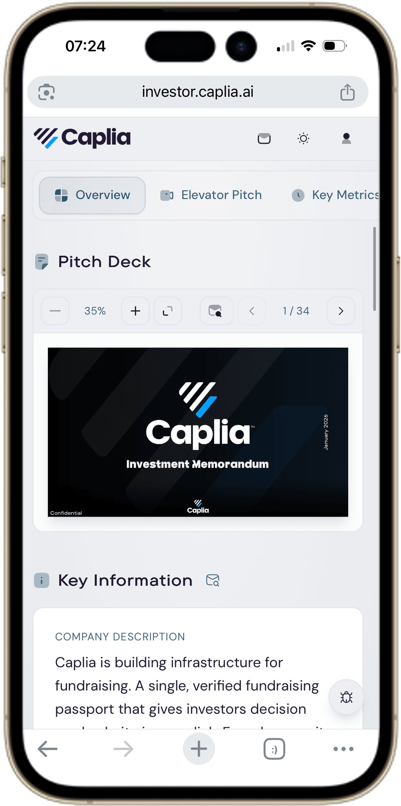 Dashboard mobile