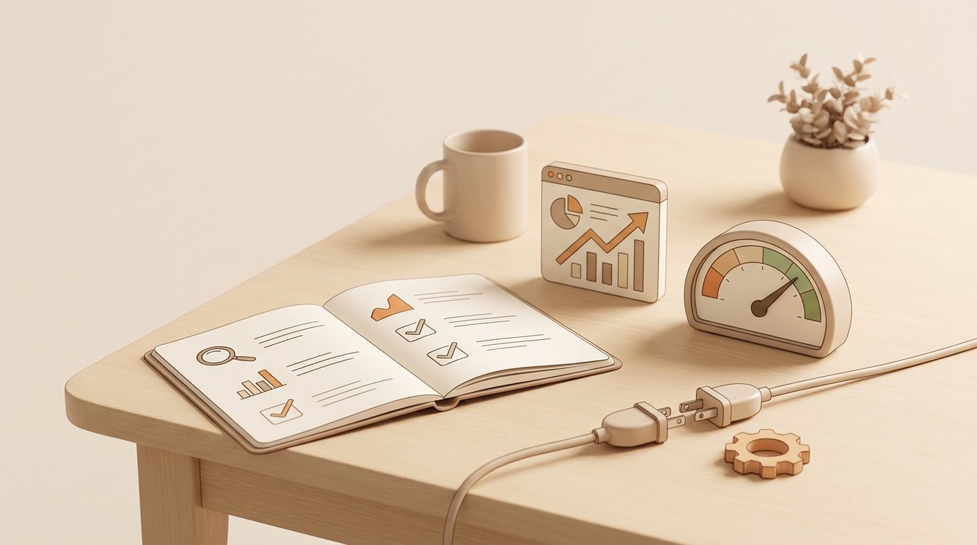 Technik und SEO im Website Briefing mit Keywords, Tracking und Funktionen