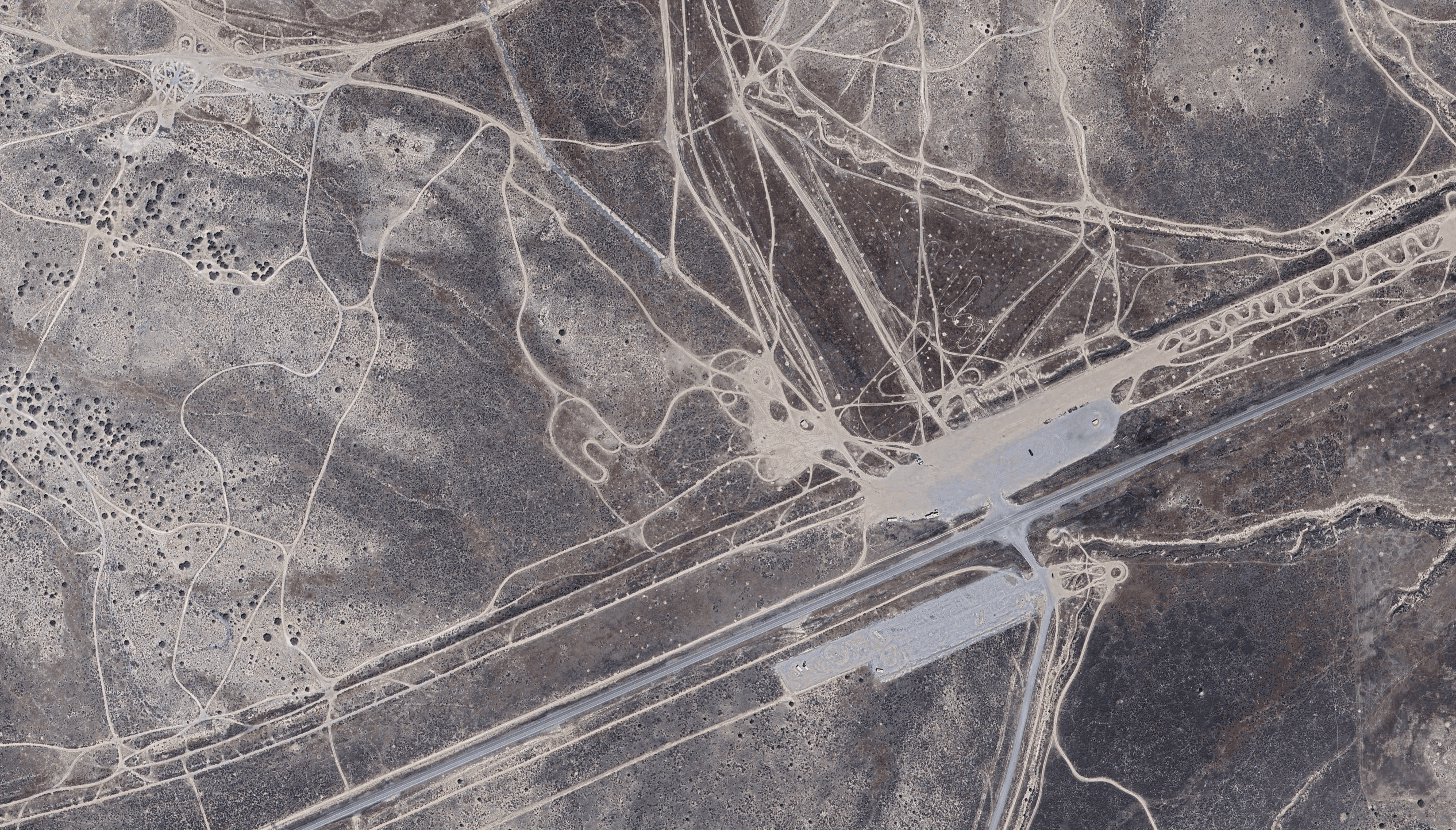 A satellite view of Five Mile Pass Recreation Area in Utah
