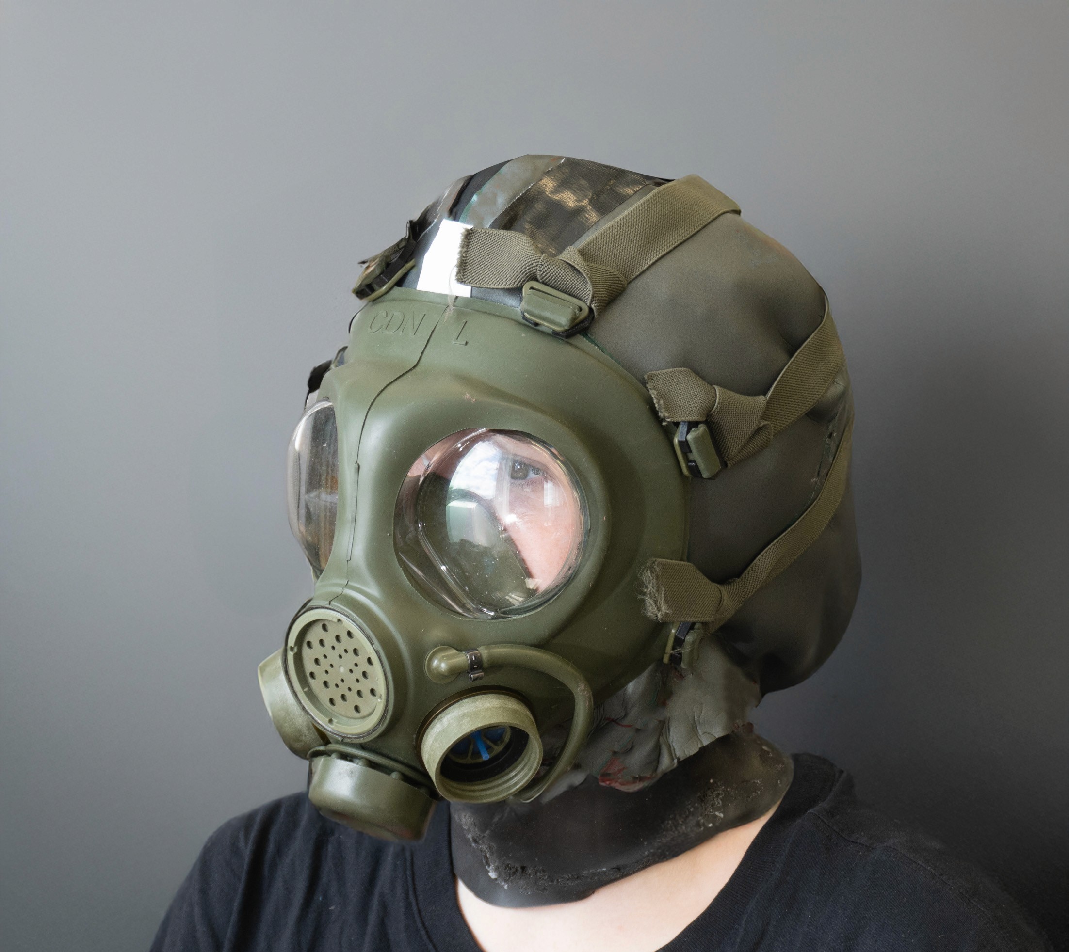 Testing prototype of the inclusive respirator design, evaluating fit, seal effectiveness, and comfort for users wearing various types of headwear.