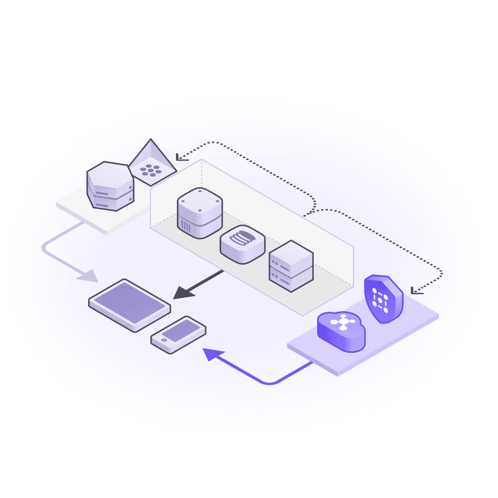 a blue abstract background with lines and dots