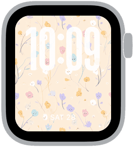 petal parade Apple Watch face preview 1 featuring floral and spring.
