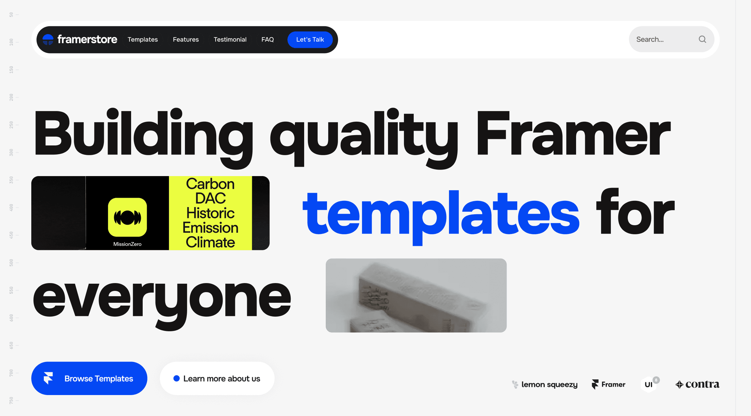 Explore Framer Templates – Framerstore