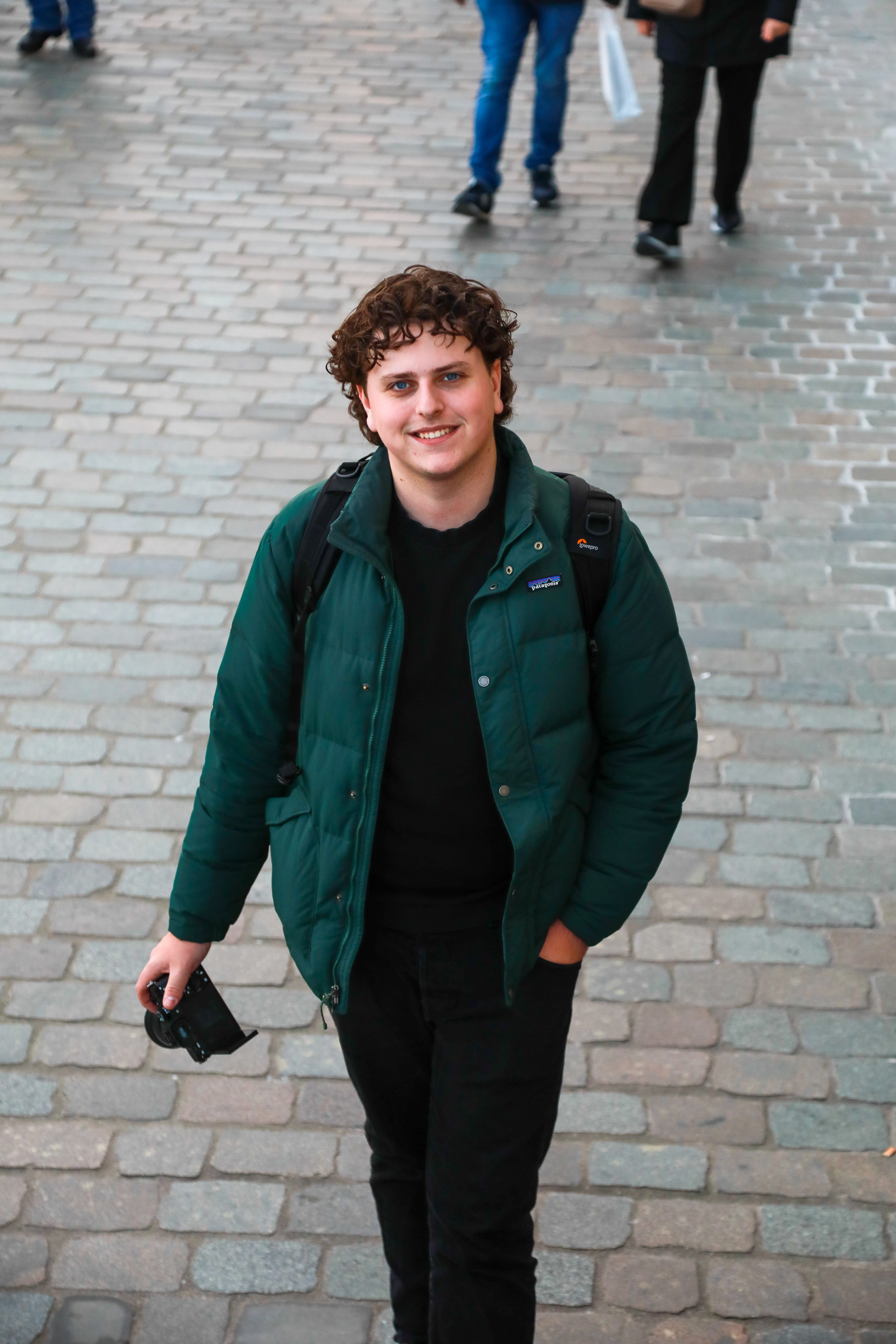 Portrait of portfolio creator – back view